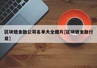 区块链金融公司名单大全图片[区块链金融行业]